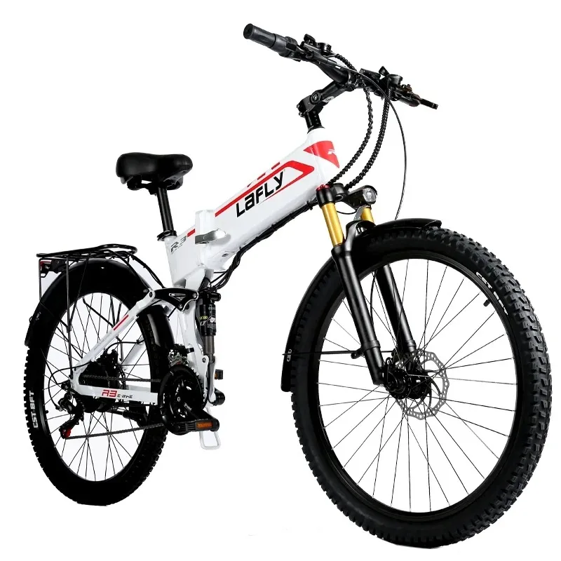 LAFLY Folding Bicycle 1000W-27.5 Electric 17AH Battery 48V