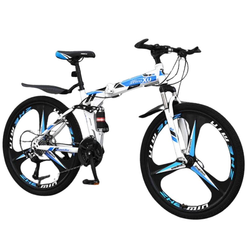Folding Mountain Bikes Double Shock Absorption Bicycle 24/26 Inches Pupils Portable